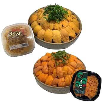 Amazon.co.jp: 北直店 北海道産ウニ2色セット 蝦夷バフンウニ